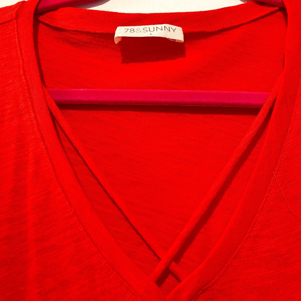 78 & Sunny - Pacific Coast Slub Tee Red